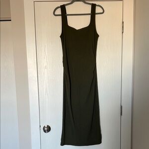 Old Navy Maternity Midi Dress - Olive Green